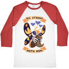 Big Strong Moth Mom Mothra Baseball Tee