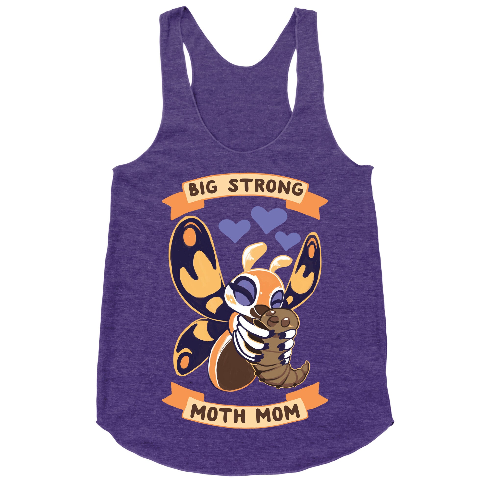 Big Strong Moth Mom Mothra Racerback Tank