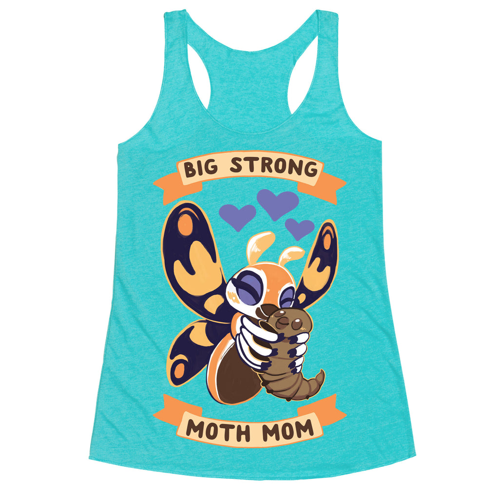 Big Strong Moth Mom Mothra Racerback Tank