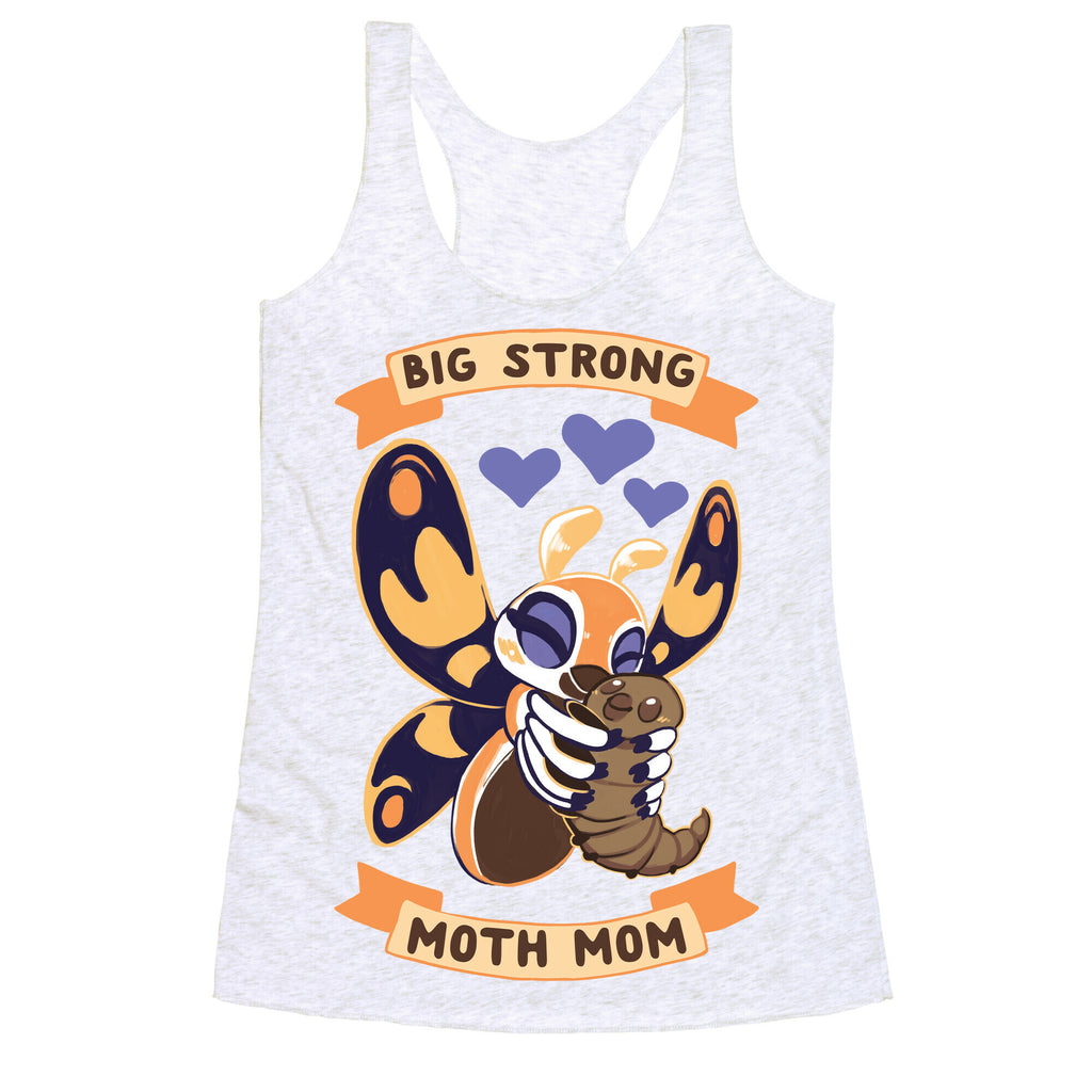Big Strong Moth Mom Mothra Racerback Tank