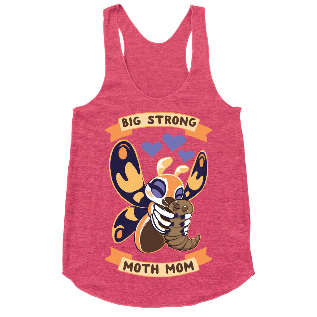 Big Strong Moth Mom Mothra Racerback Tank