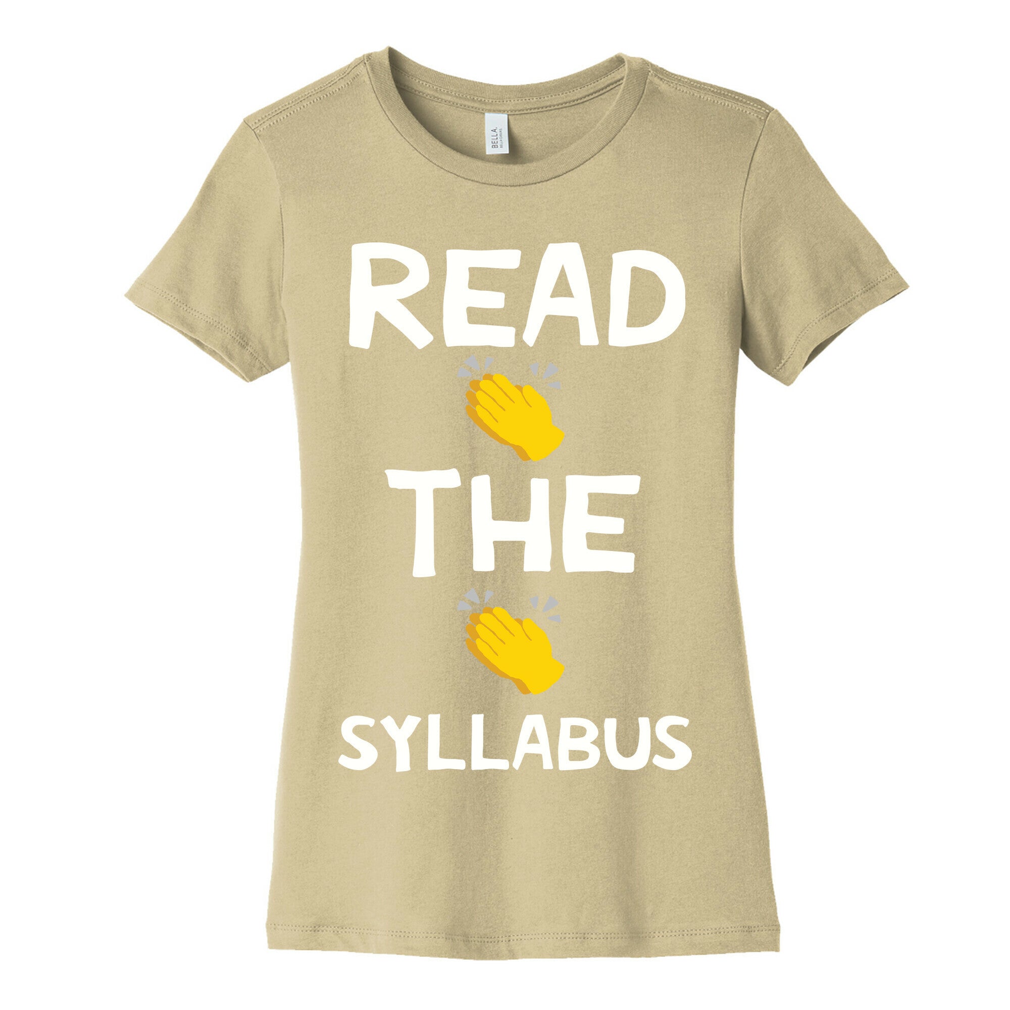 Read The Syllabus Clap Emoji Women's Cotton Tee