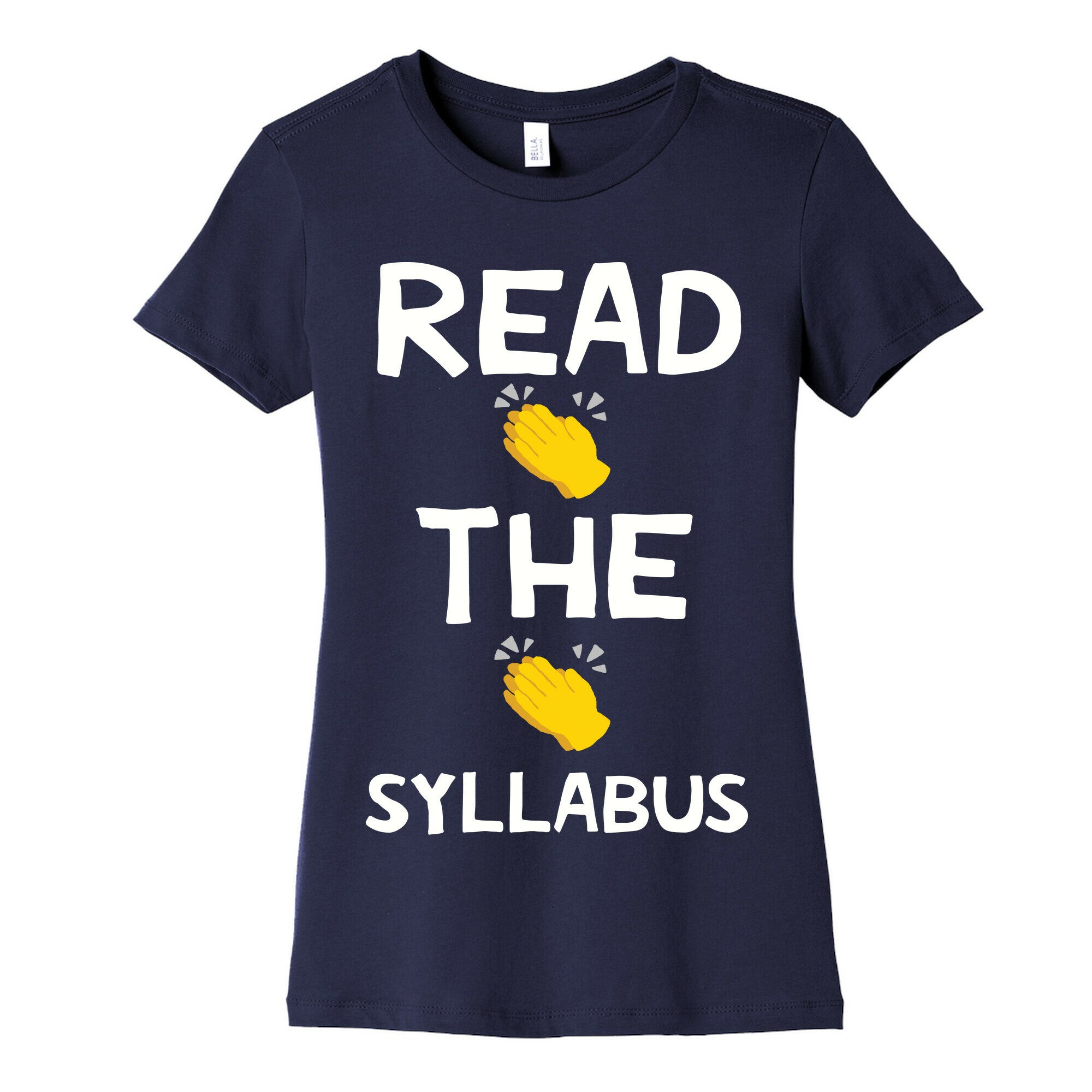 Read The Syllabus Clap Emoji Women's Cotton Tee