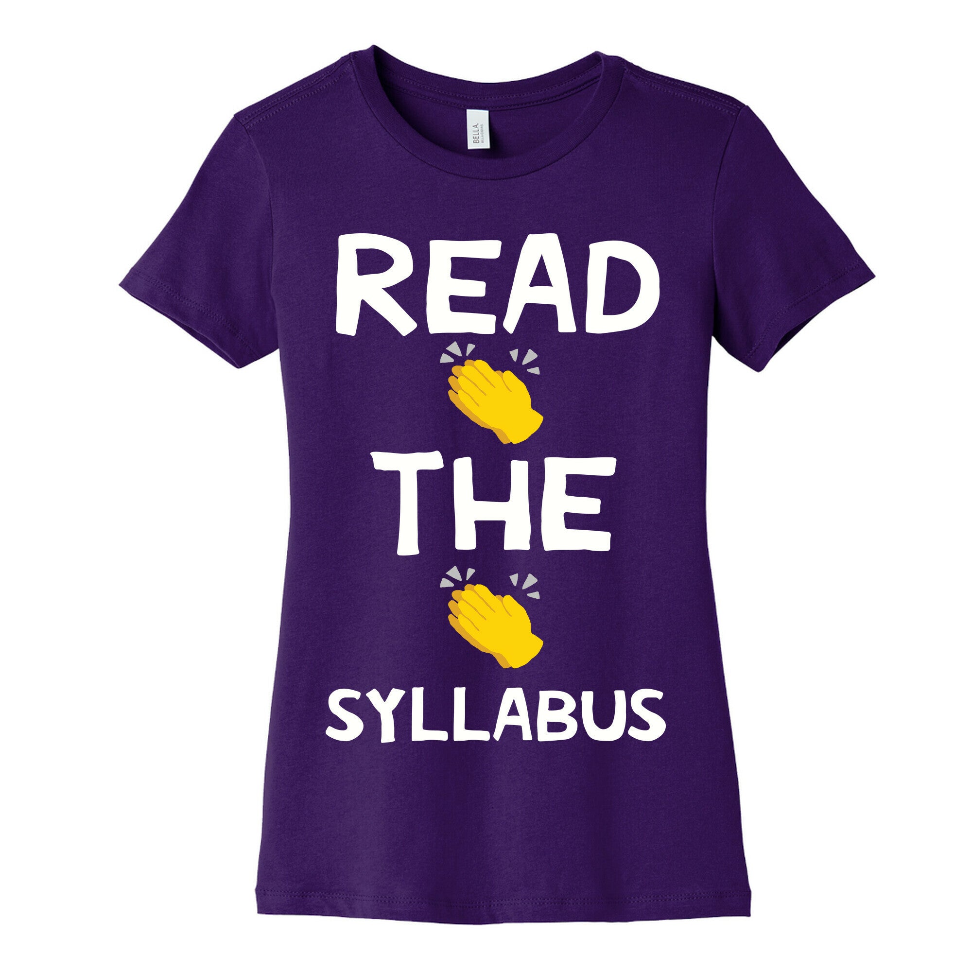 Read The Syllabus Clap Emoji Women's Cotton Tee