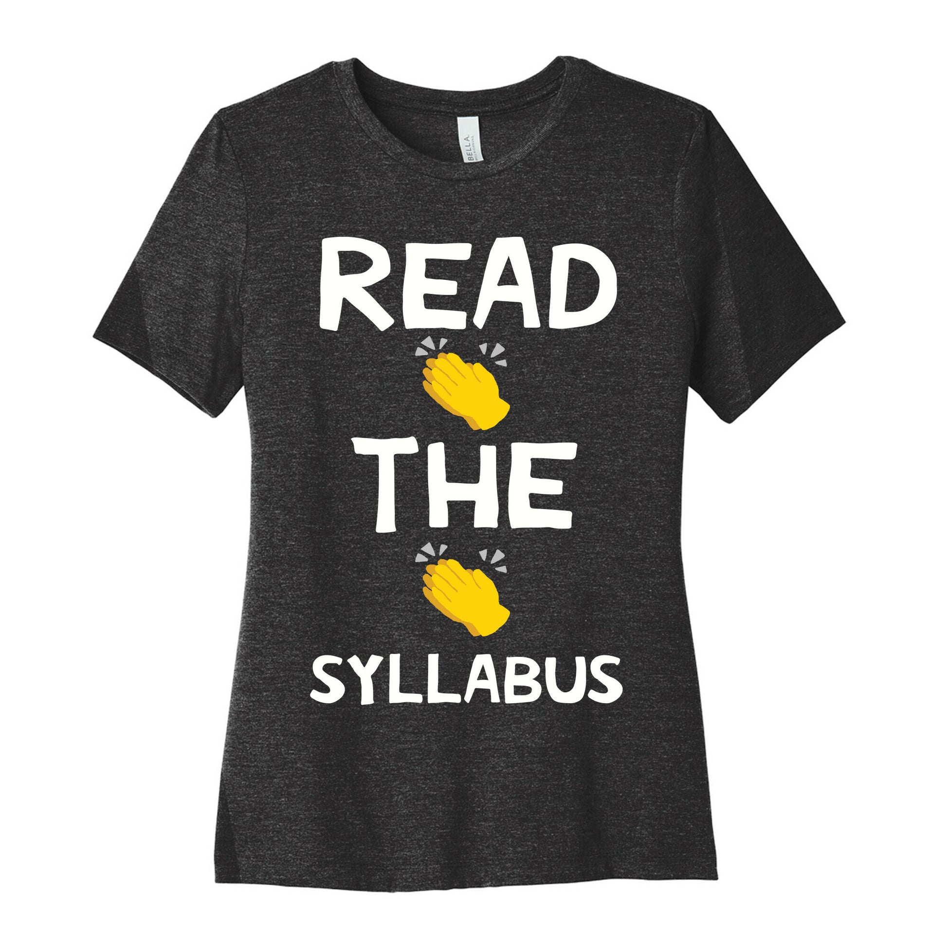 Read The Syllabus Clap Emoji Women's Cotton Tee