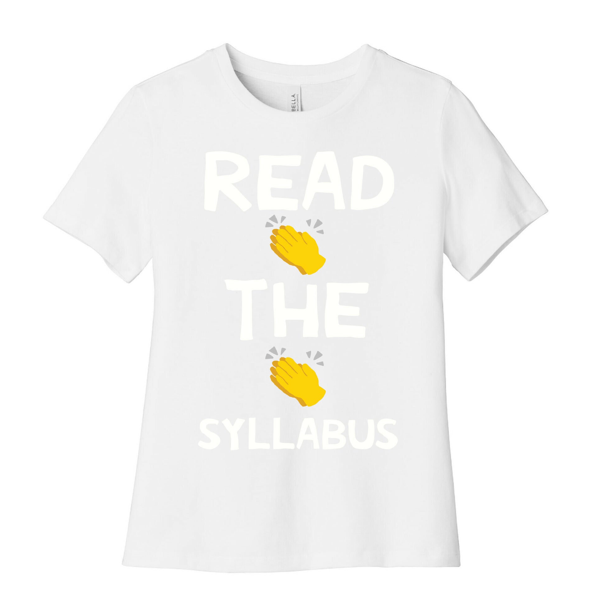 Read The Syllabus Clap Emoji Women's Cotton Tee