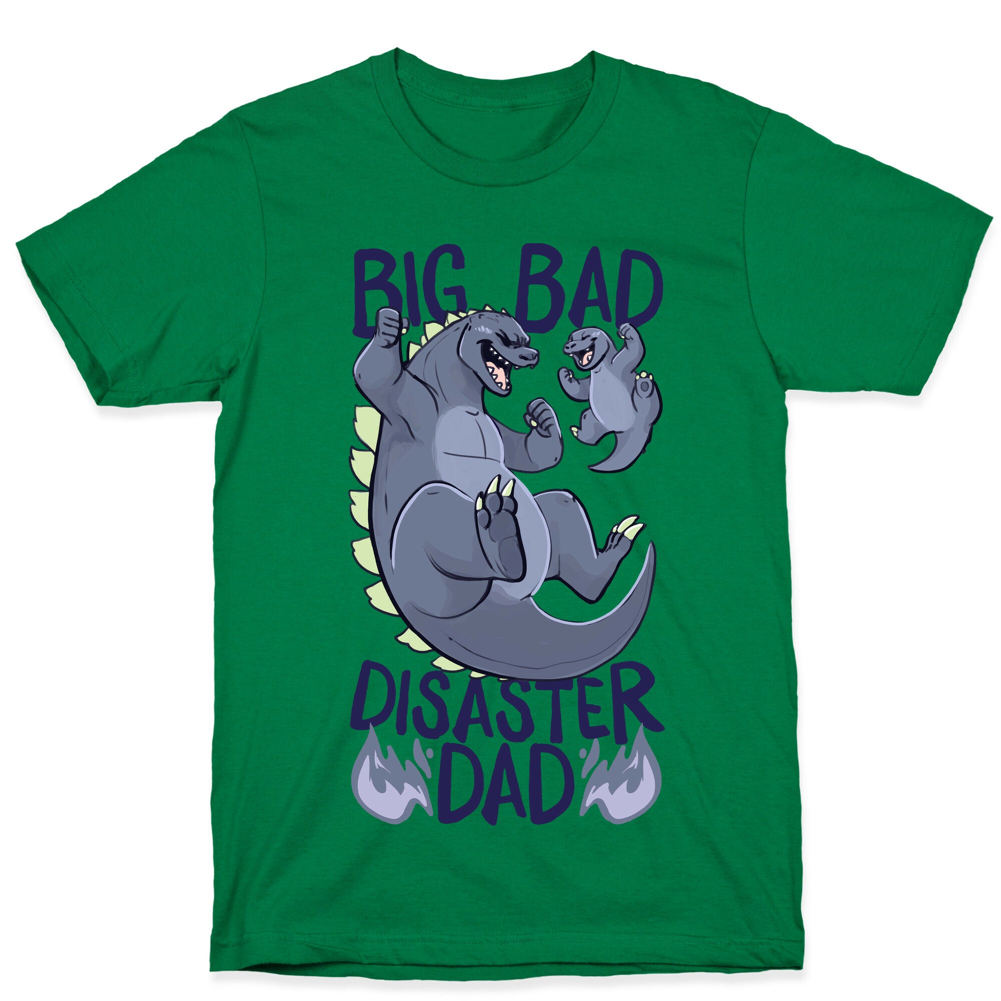 Big Bad Disaster Dad Godzilla T-Shirt