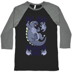 Big Bad Disaster Dad Godzilla Baseball Tee