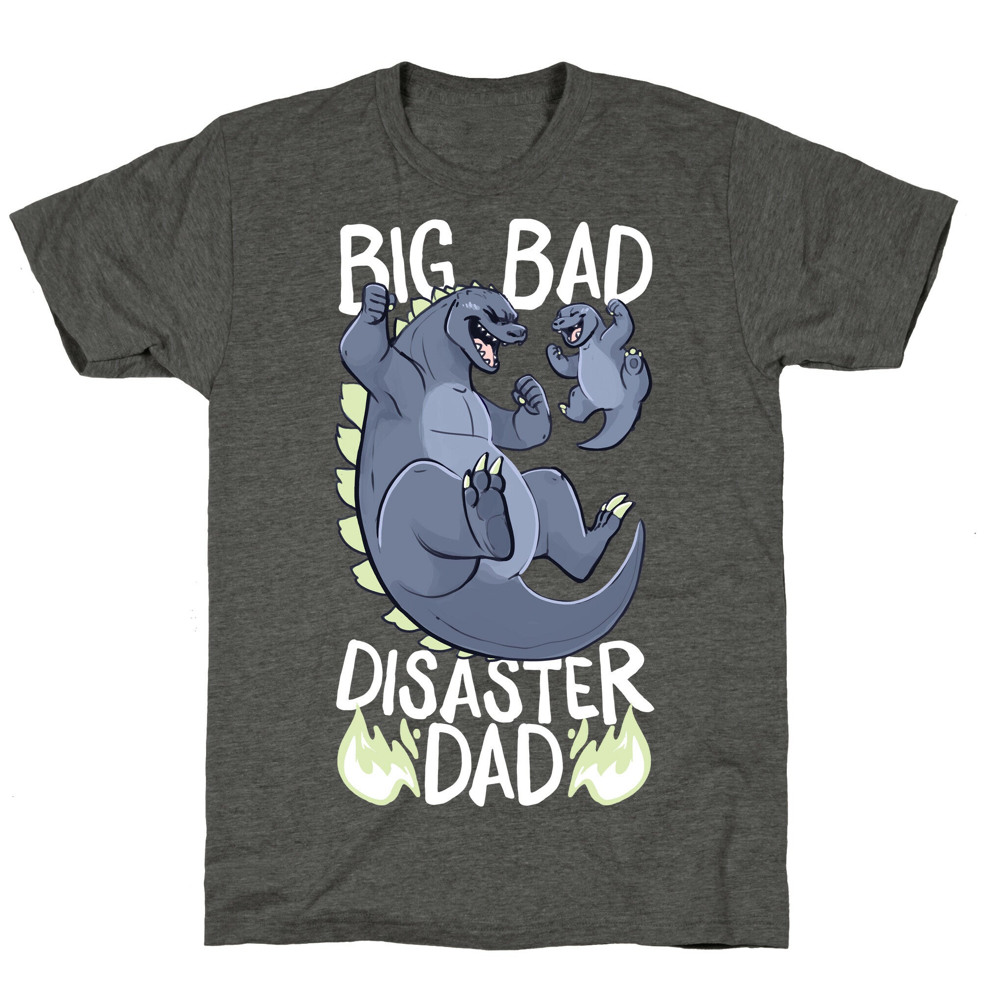 Big Bad Disaster Dad Godzilla Unisex Triblend Tee