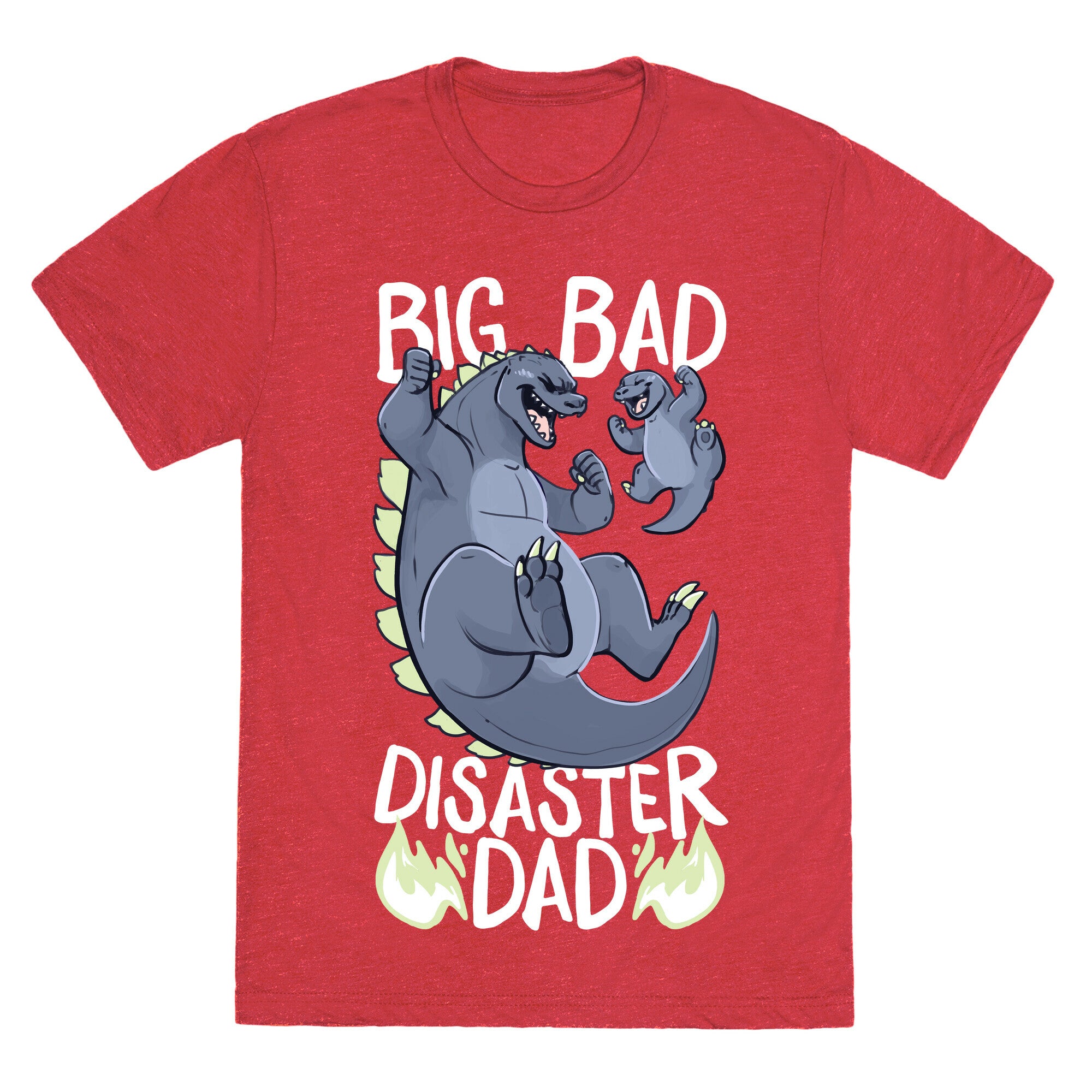 Big Bad Disaster Dad Godzilla Unisex Triblend Tee