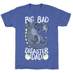 Big Bad Disaster Dad Godzilla Unisex Triblend Tee
