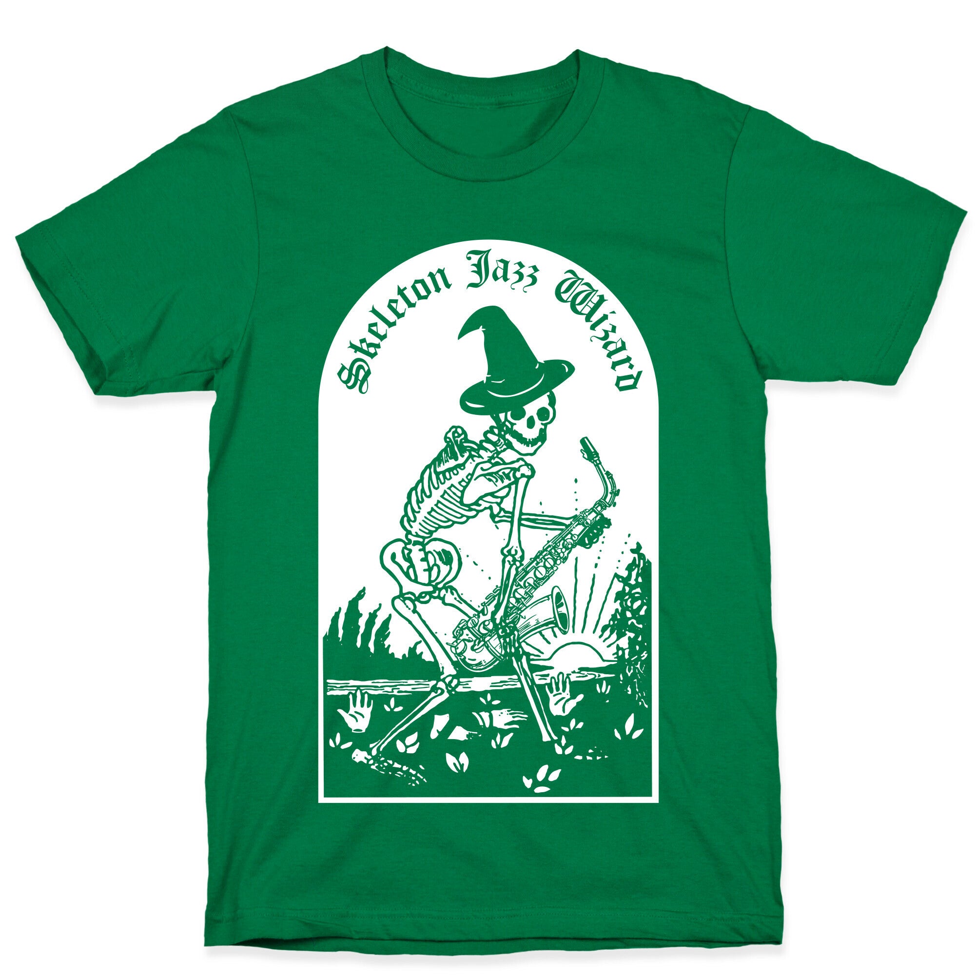 Skeleton Jazz Wizard T-Shirt