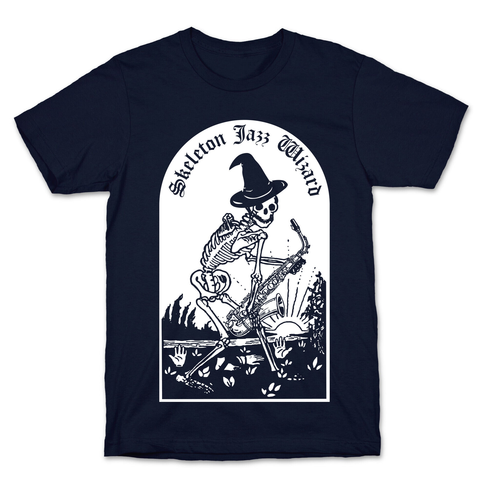 Skeleton Jazz Wizard T-Shirt