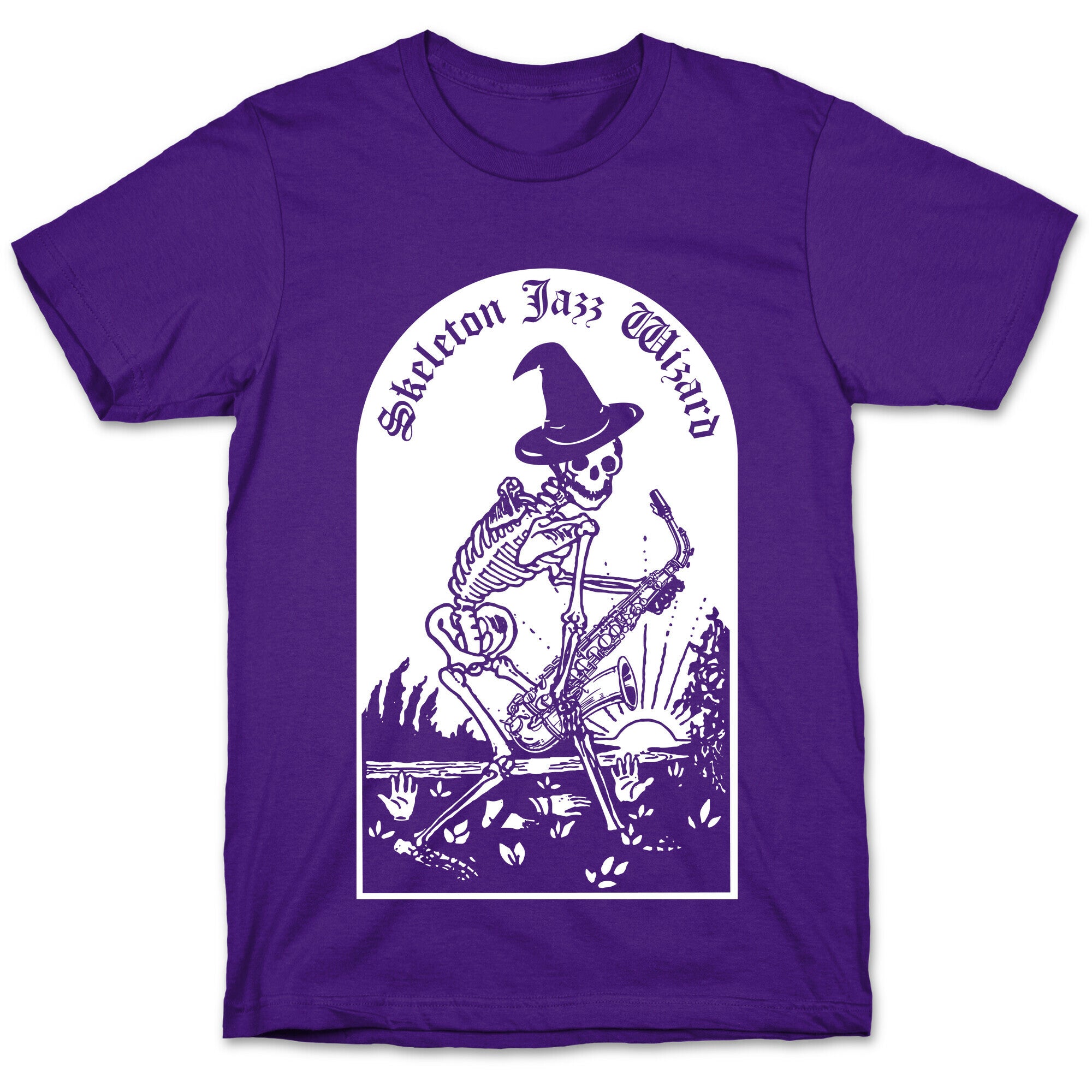 Skeleton Jazz Wizard T-Shirt