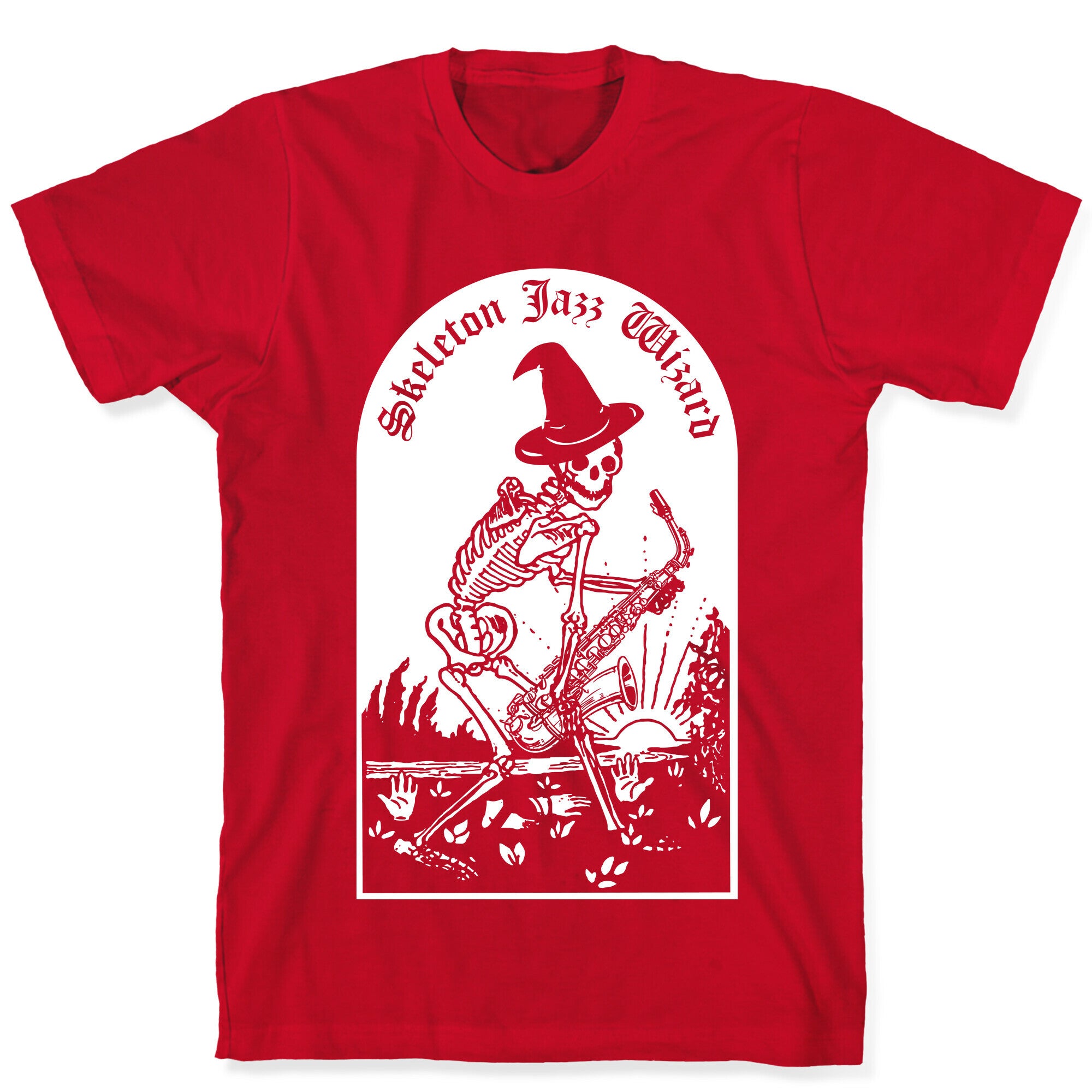 Skeleton Jazz Wizard T-Shirt