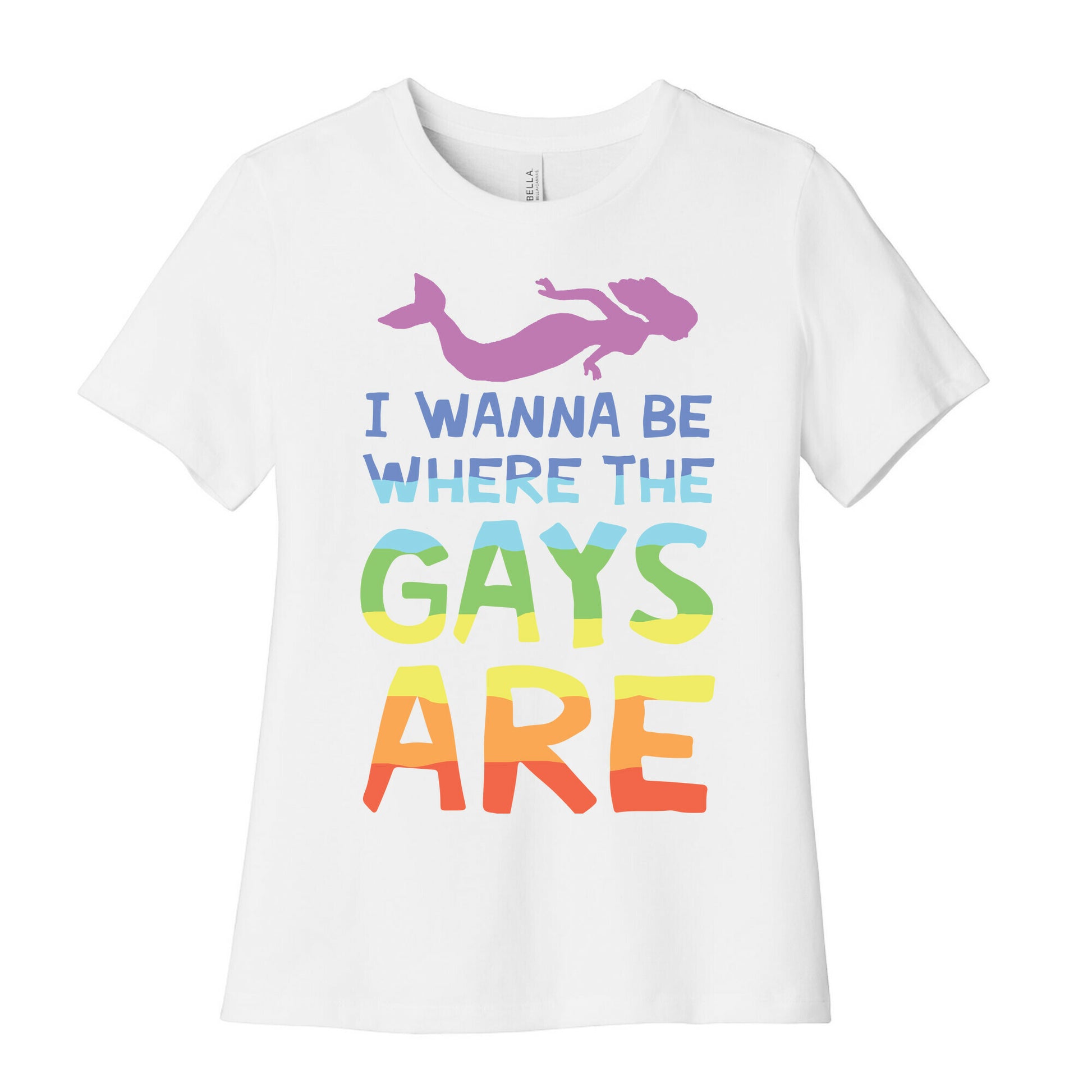 I Wanna Be Where The Gays Are Women's Cotton Tee