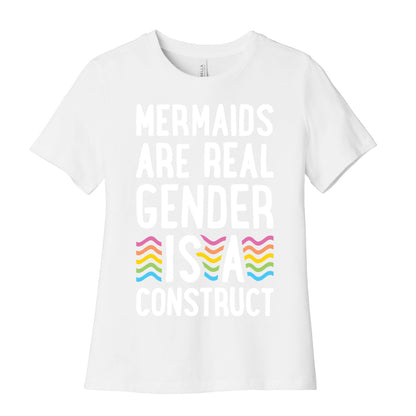 Mermaids Are Real Gender Is A Construct Women's Cotton Tee