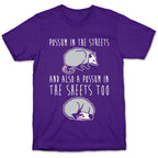 Possum In The Streets and Also A Possum In The Sheets White Print T-Shirt