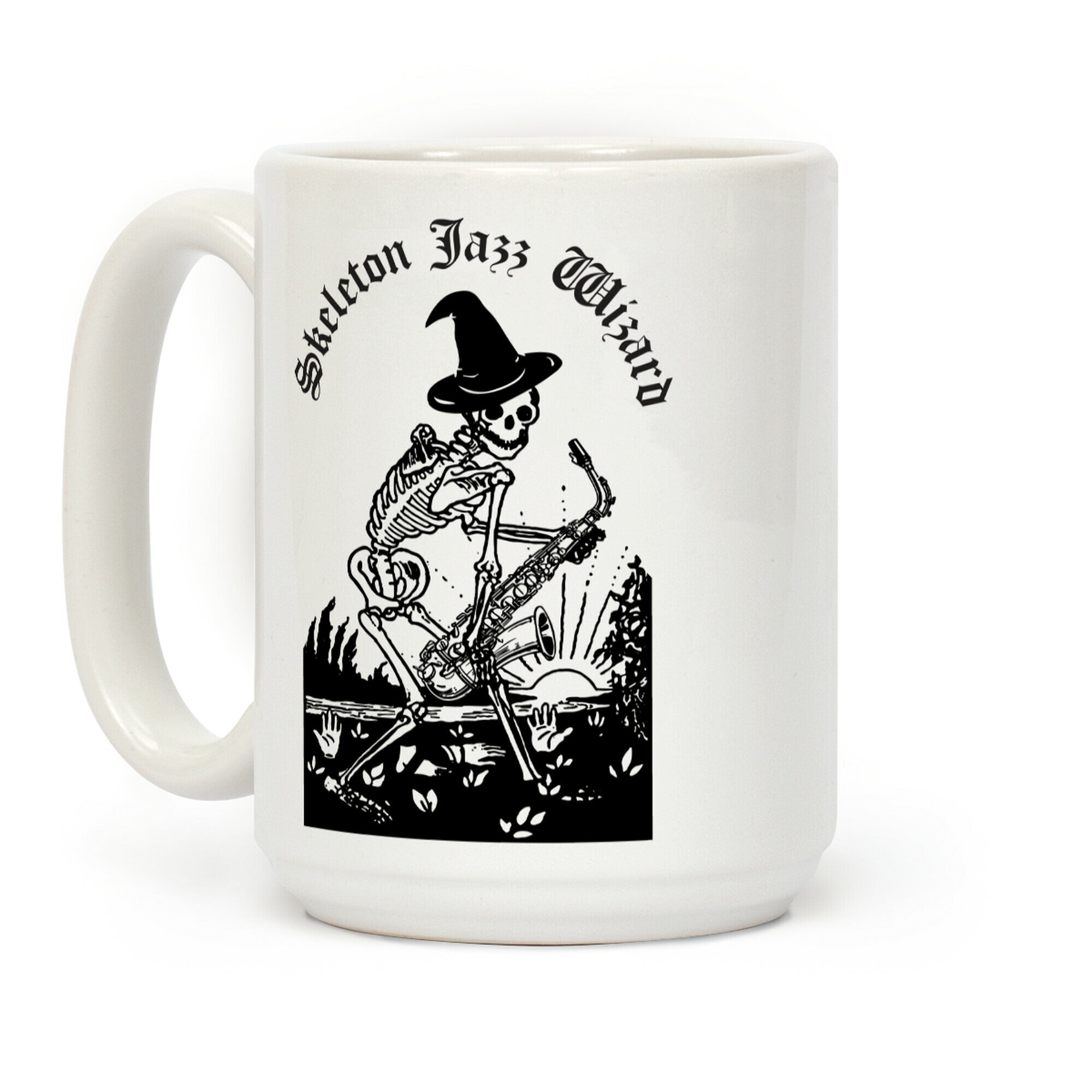 Skeleton Jazz Wizard Coffee Mug