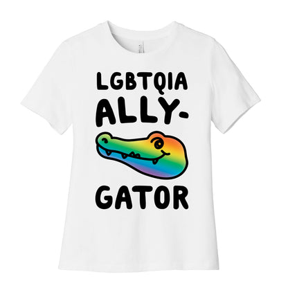 LGBTQIA Ally-Gator  Women's Cotton Tee