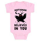 Mothman Believes in You Baby One Piece