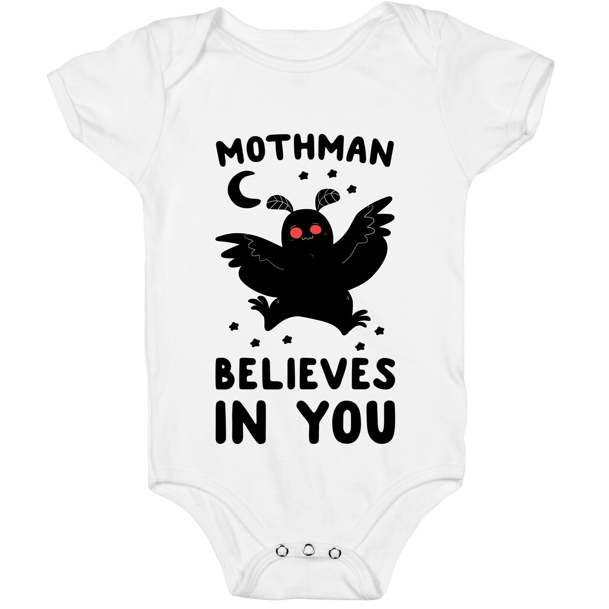 Mothman Believes in You Baby One Piece