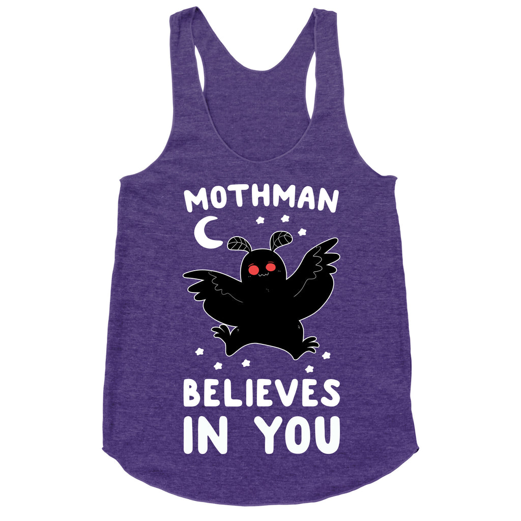Mothman Believes in You Racerback Tank
