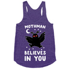 Mothman Believes in You Racerback Tank