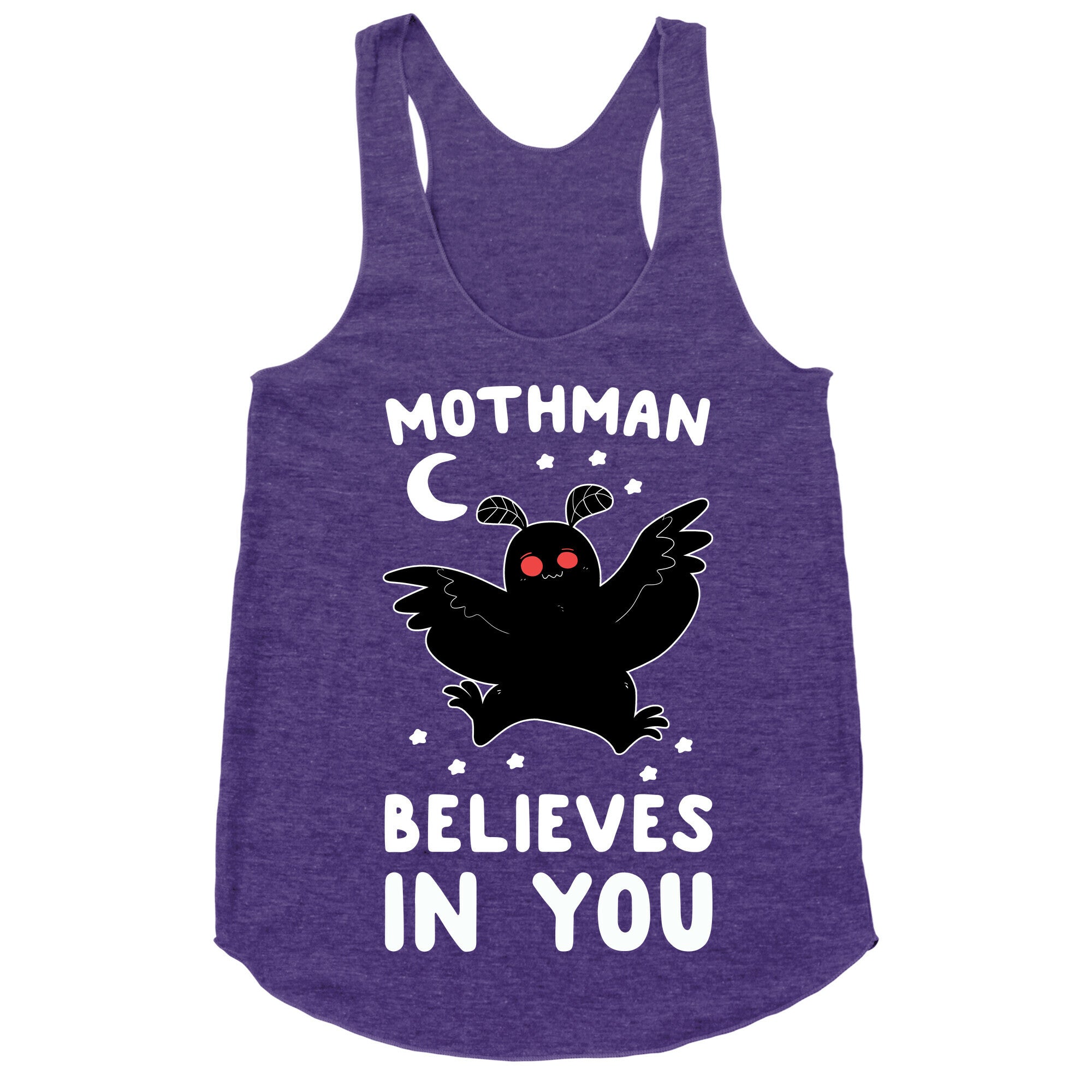 Mothman Believes in You Racerback Tank