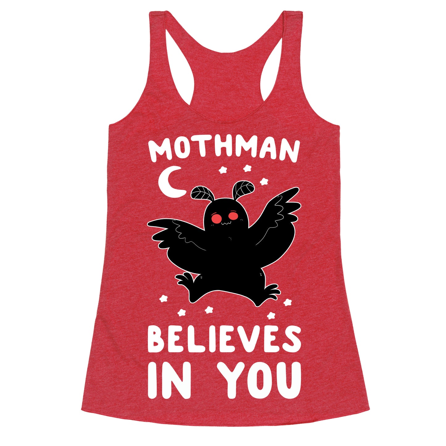 Mothman Believes in You Racerback Tank