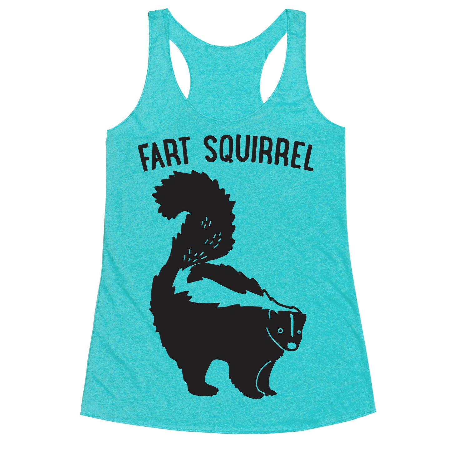 Fart Squirrel Skunk Racerback Tank