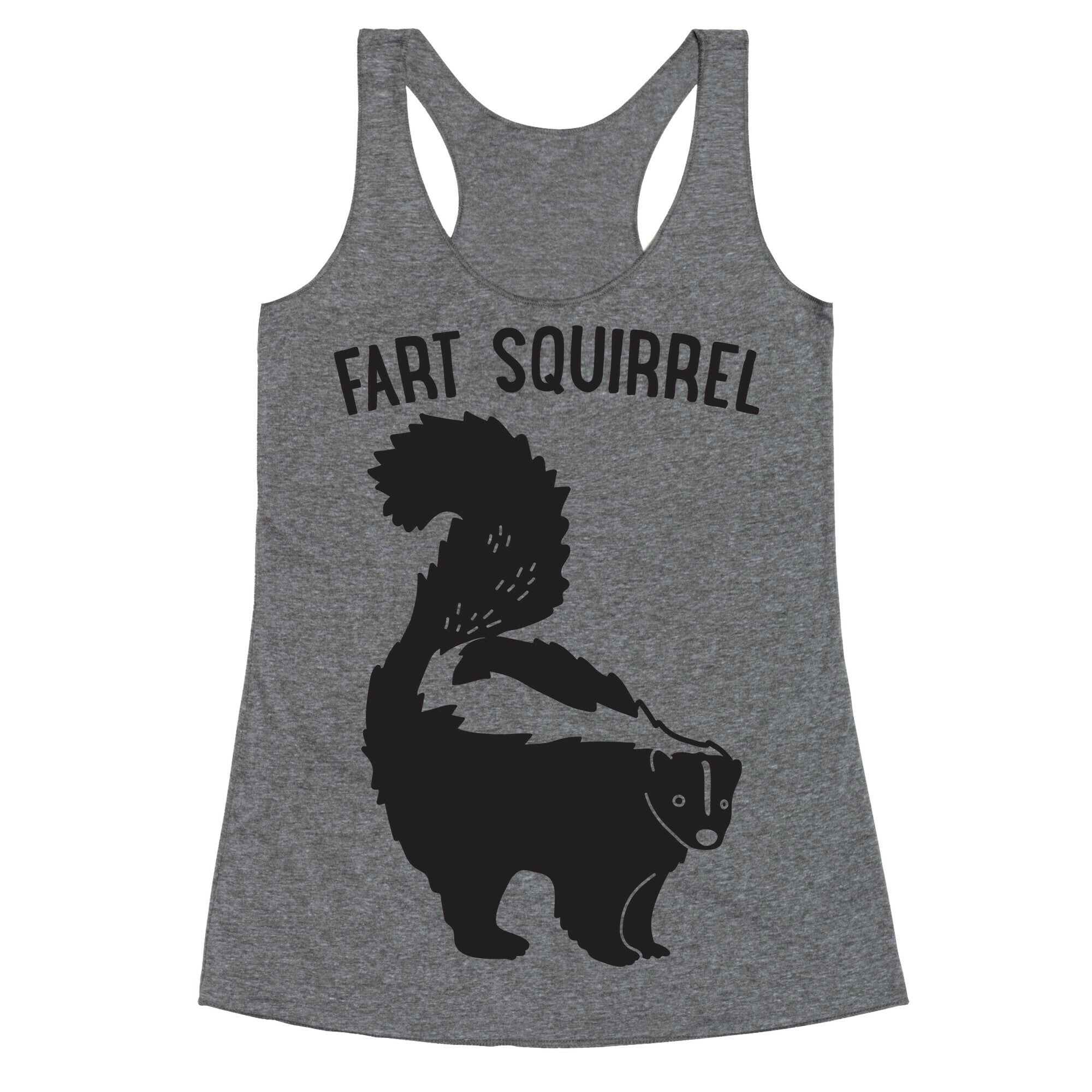 Fart Squirrel Skunk Racerback Tank