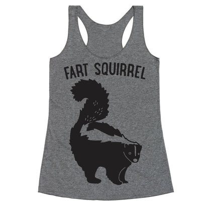 Fart Squirrel Skunk Racerback Tank