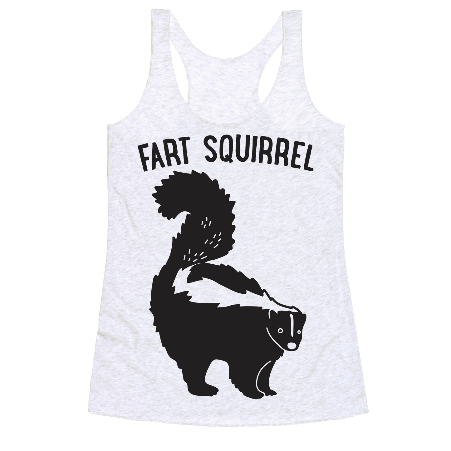 Fart Squirrel Skunk Racerback Tank