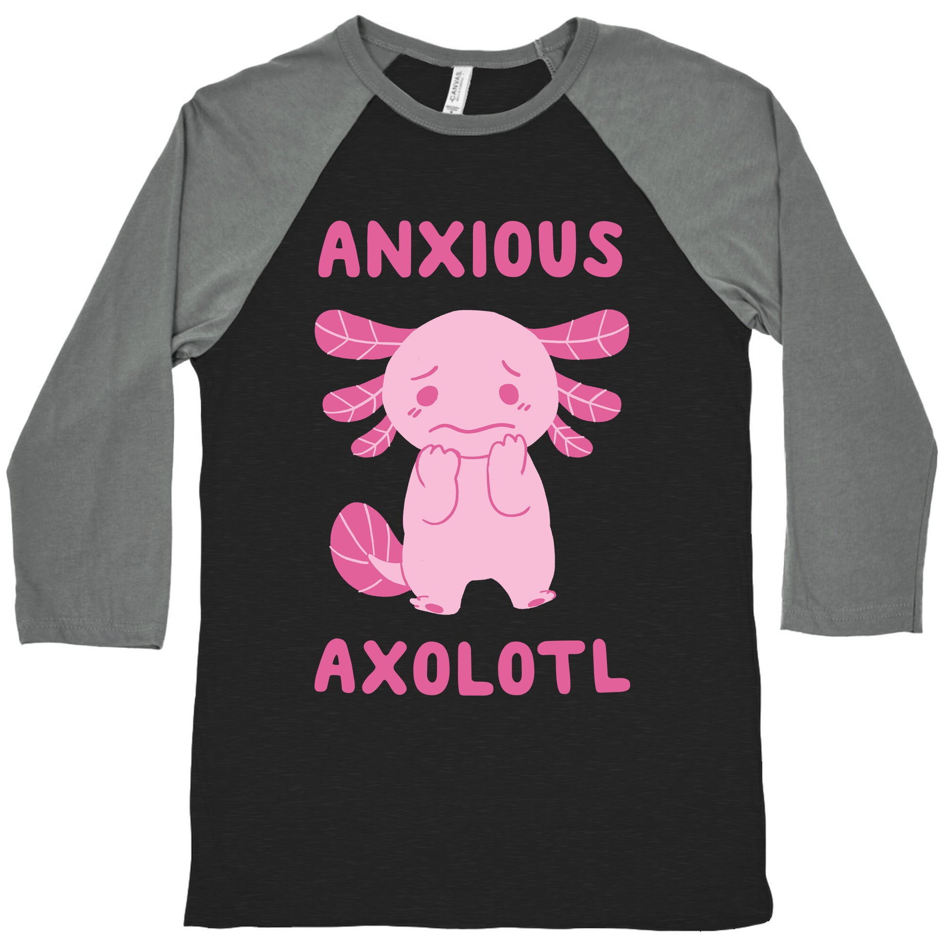 Anxious Axolotl Baseball Tee