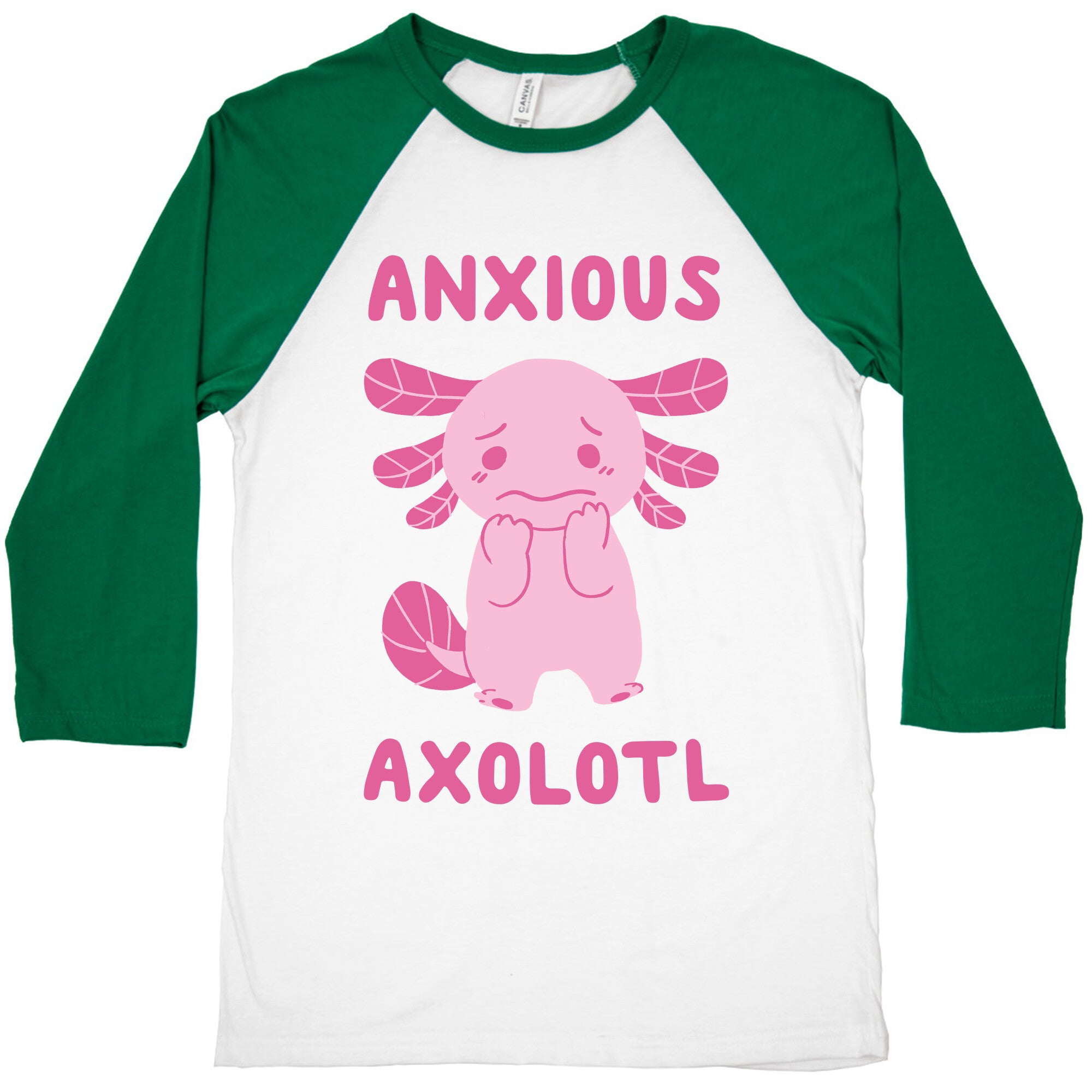 Anxious Axolotl Baseball Tee