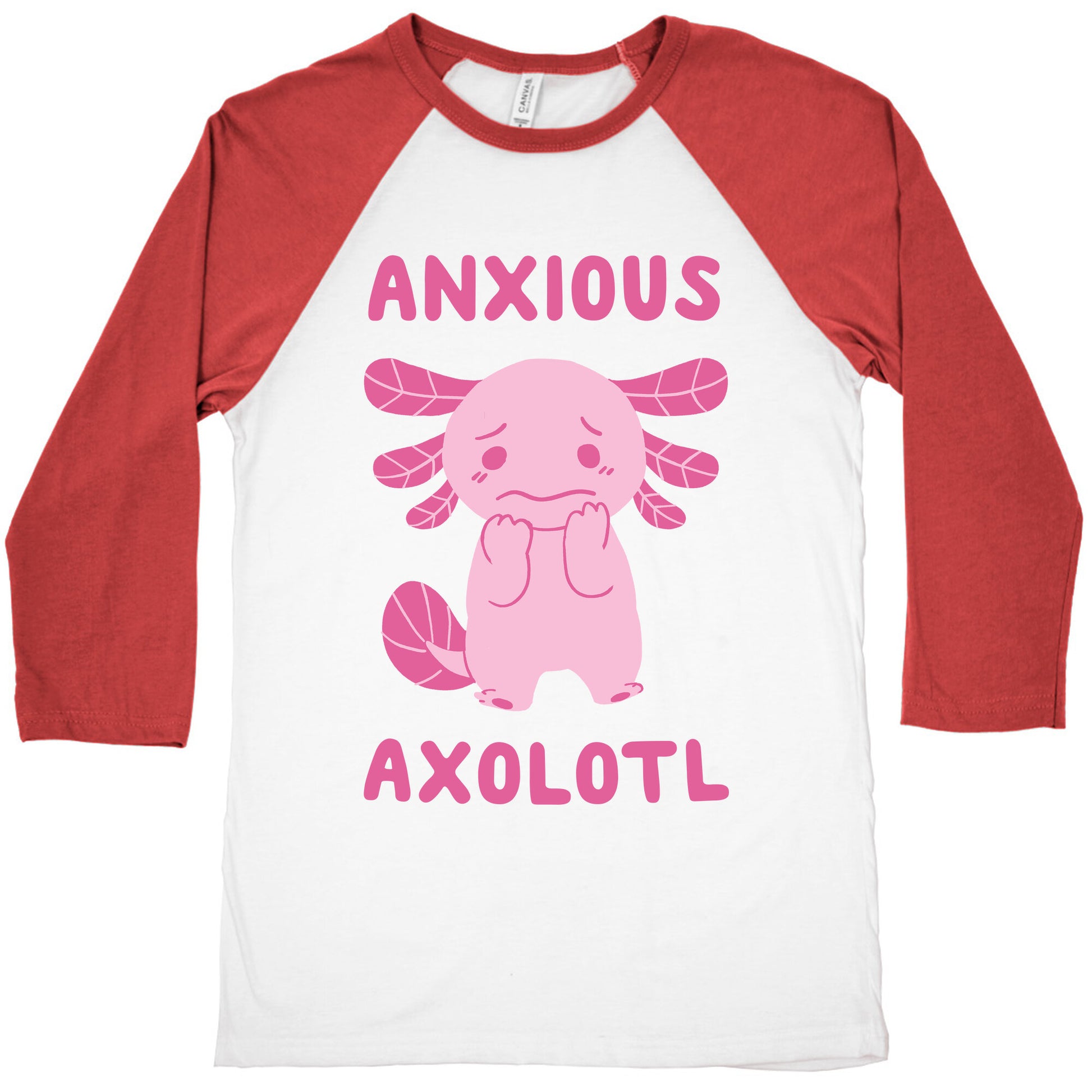 Anxious Axolotl Baseball Tee