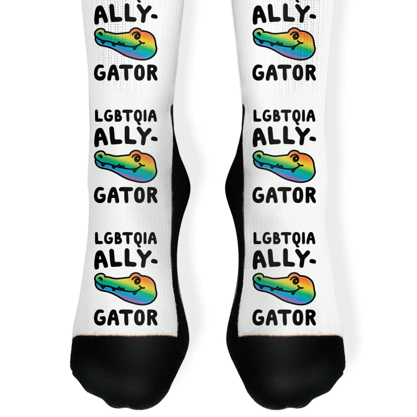 LGBTQIA Ally-Gator Socks