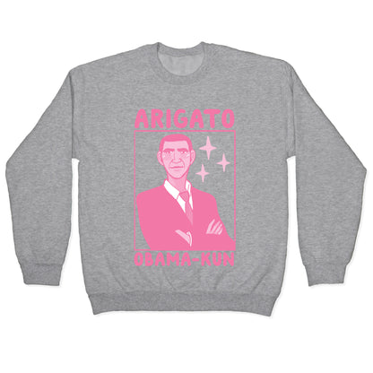 Arigato, Obama-kun Crewneck Sweatshirt