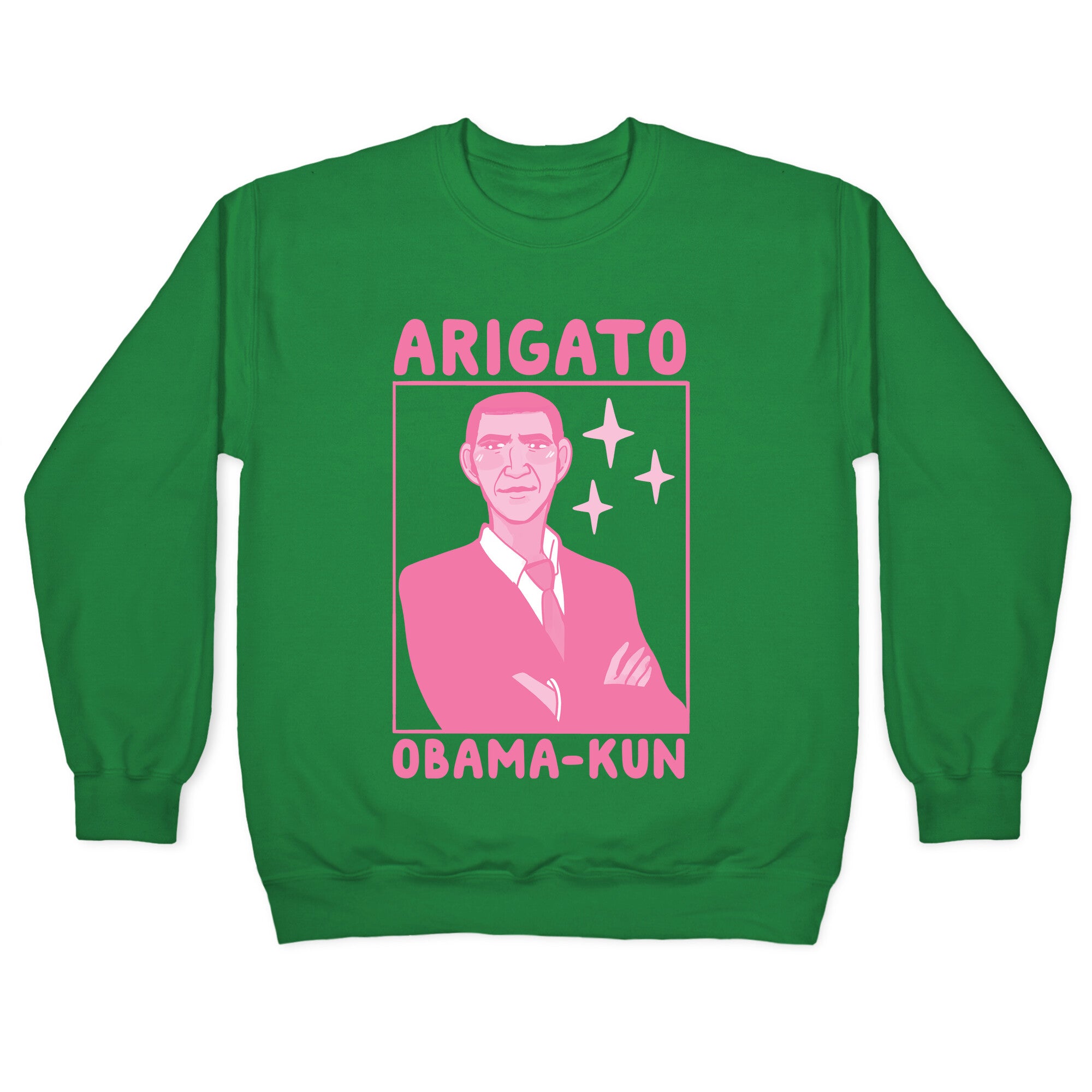 Arigato, Obama-kun Crewneck Sweatshirt