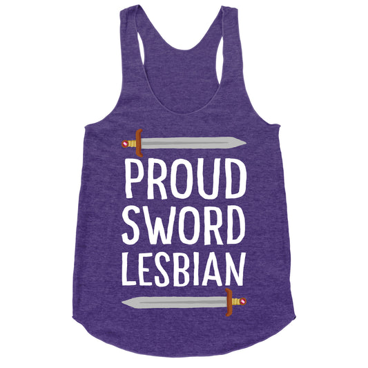 Proud Sword Lesbian Racerback Tank