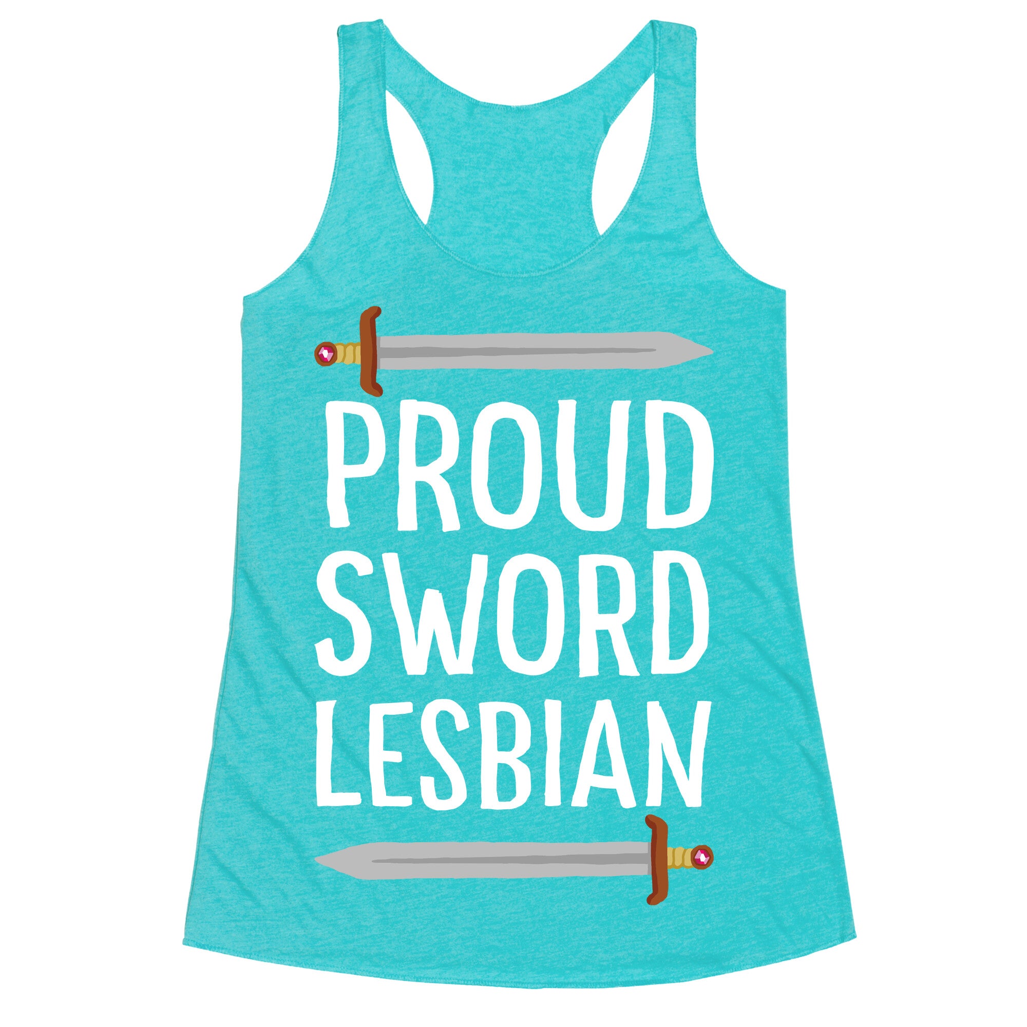 Proud Sword Lesbian Racerback Tank