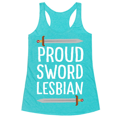 Proud Sword Lesbian Racerback Tank