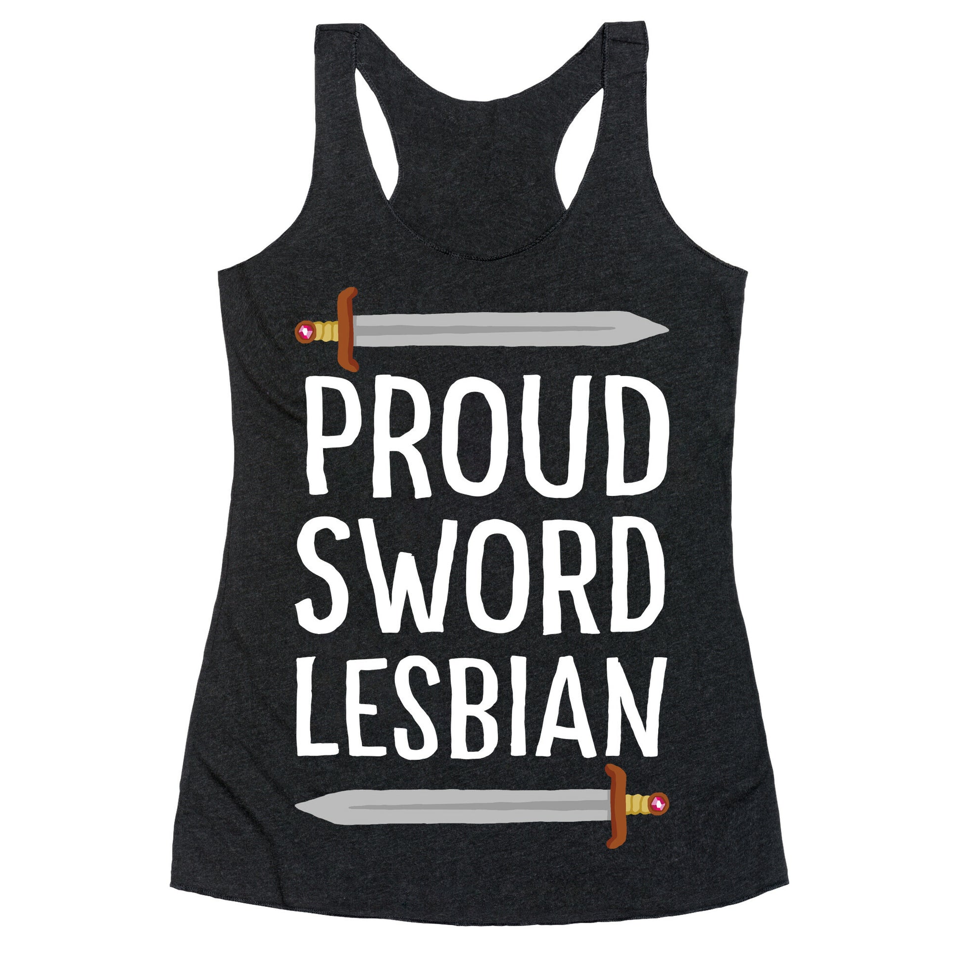 Proud Sword Lesbian Racerback Tank