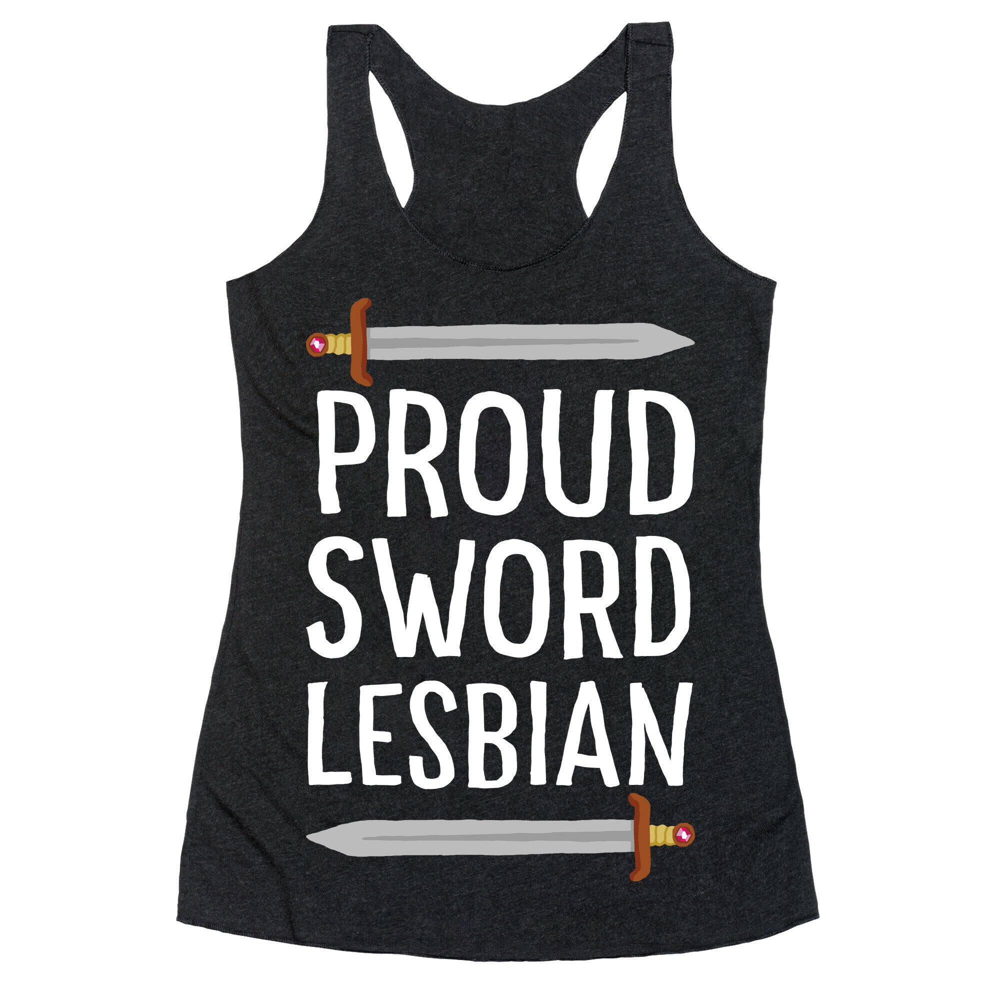 Proud Sword Lesbian Racerback Tank