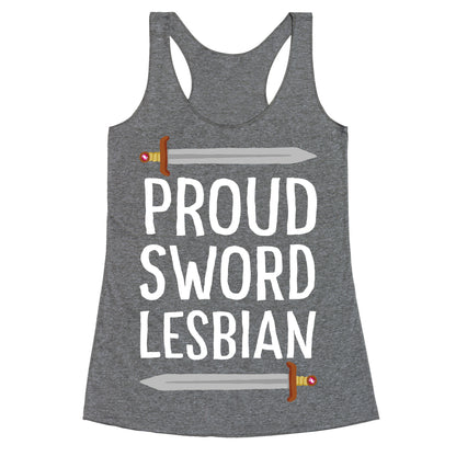 Proud Sword Lesbian Racerback Tank