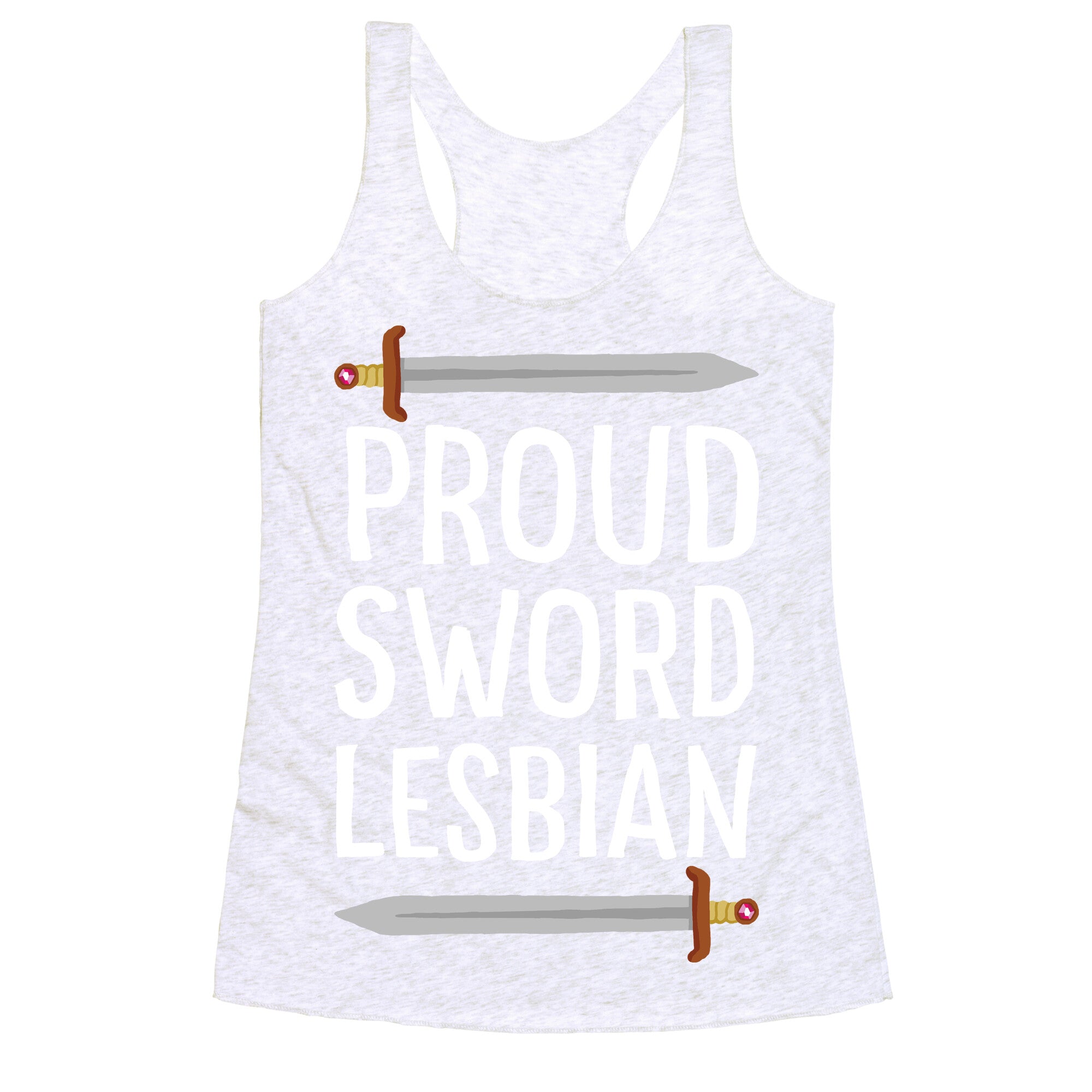 Proud Sword Lesbian Racerback Tank
