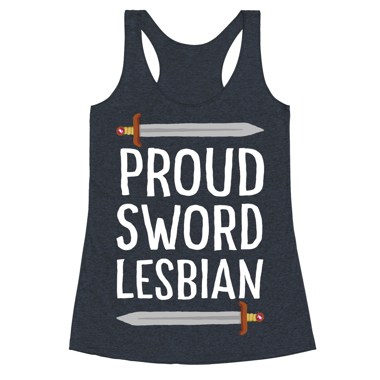 Proud Sword Lesbian Racerback Tank