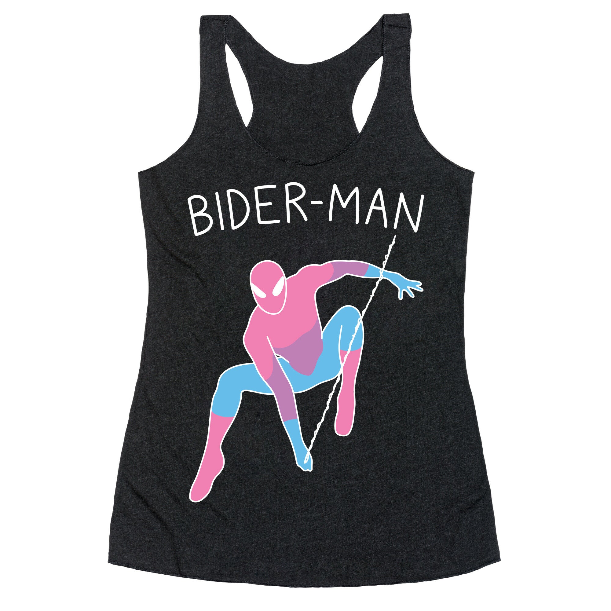 Bider-Man Parody Racerback Tank
