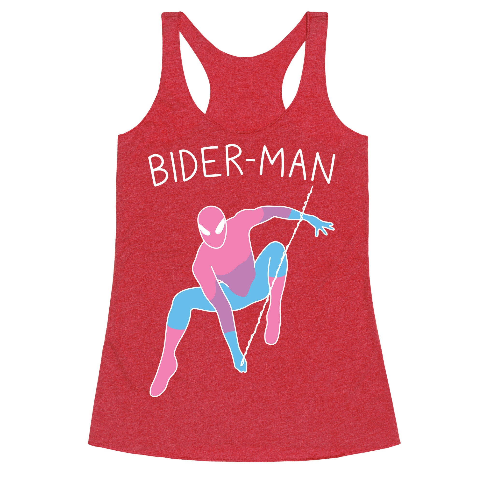 Bider-Man Parody Racerback Tank